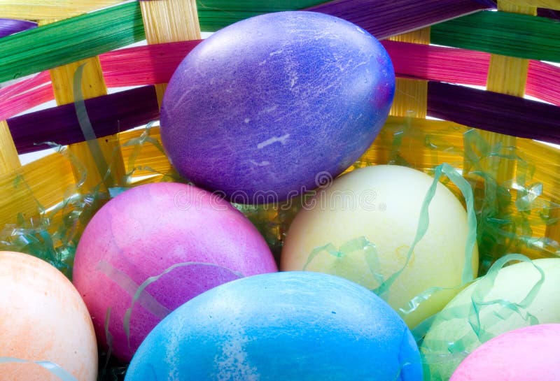A Dozen Easter Eggs stock photo. Image of yellow, spring 597944