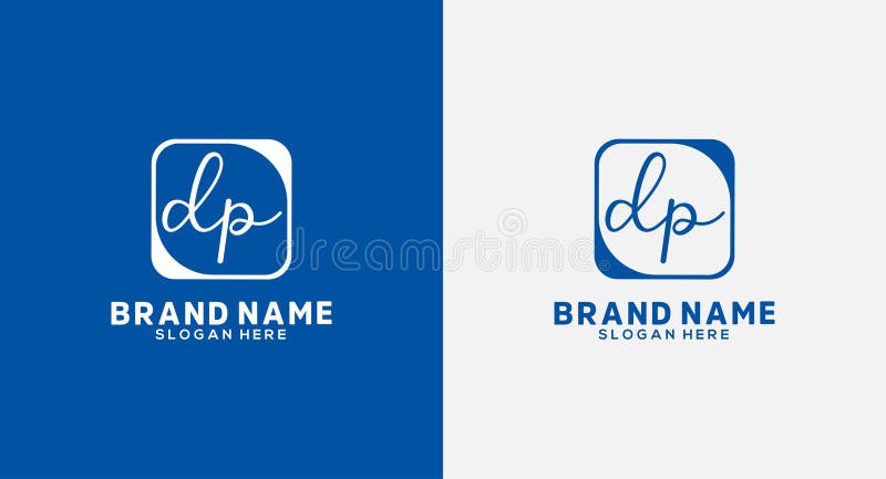 Dp Letter Handwriting Signature Logo dp Logo dp icon Design royalty free illustration