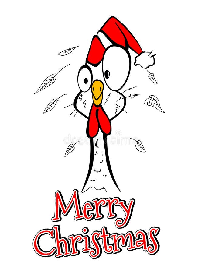 Drole Comique De Coq De Poulet D Annee De Joyeux Noel De Joyeux Noel Illustration De Vecteur Illustration Du Illustration Fete 1159