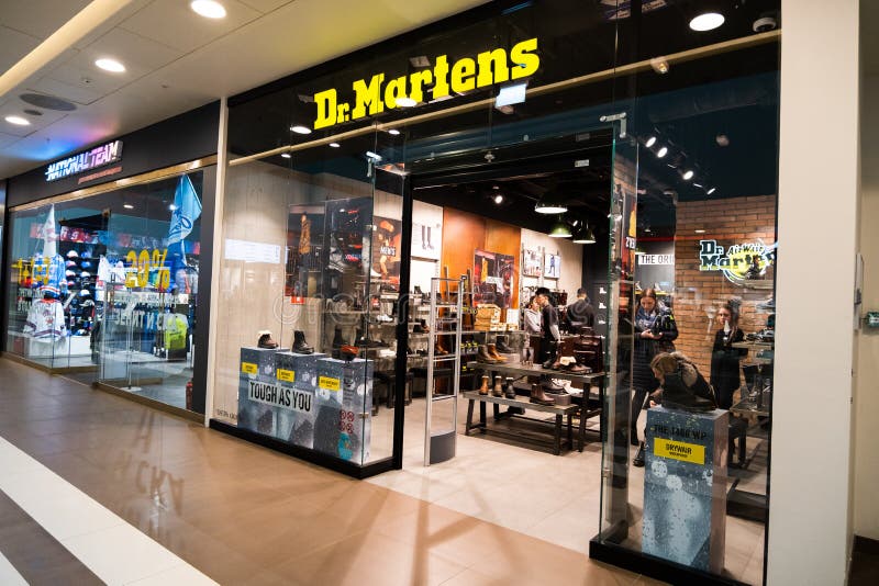 Dr. Martens Store in Galeria Shopping Mall in Saint Petersburg Russia. Editorial Stock Photo Image of army footwear 168033023