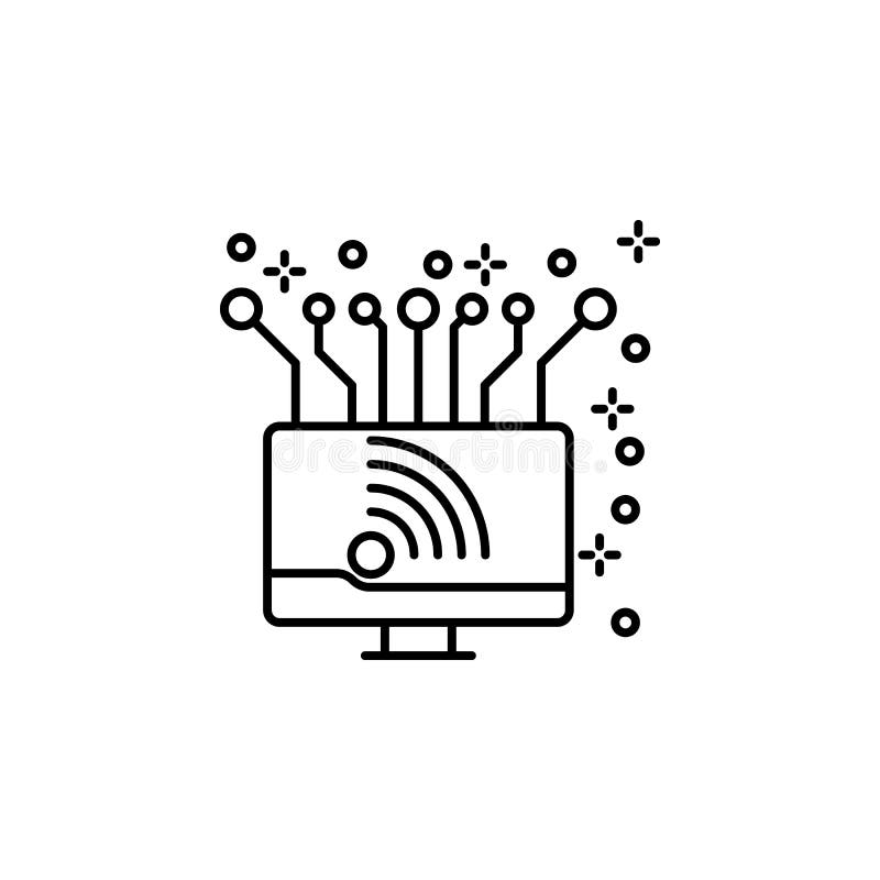 Draadloos computerpictogram Element van een computerpictogram vector illustratie Draadloos computerpictogram Element van een computerpictogram vector illustratie