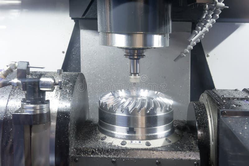 Draaibank, CNC malen stock afbeelding Draaibank, CNC malen stock afbeelding