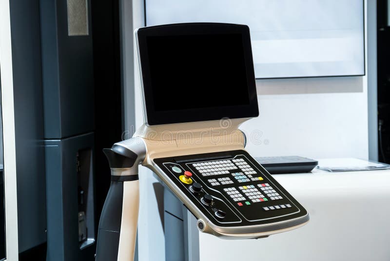 Draaiende CNC machine stock foto