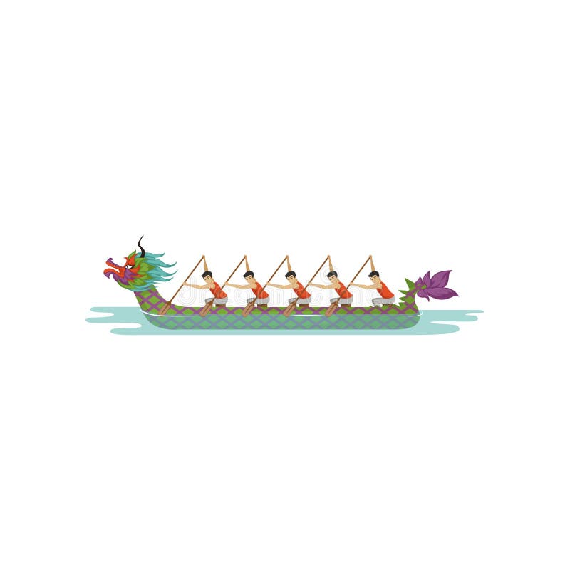 Drachenbootrennenteam, traditionelle Dragon Boat Festival-Vektor Illustration vektor abbildung Drachenbootrennenteam, traditionelle Dragon Boat Festival-Vektor Illustration vektor abbildung