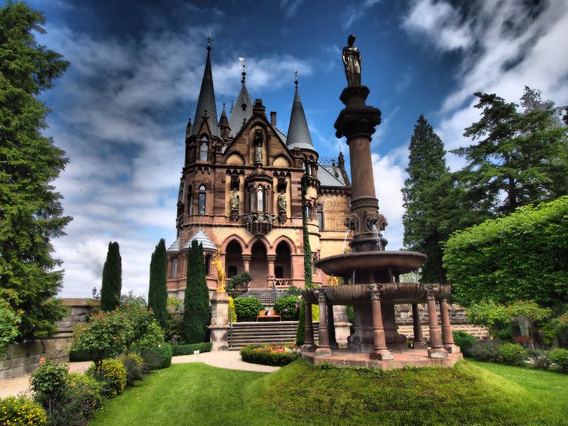 Drachenburg Castle is a castle on a rock Drachenfels castle from a fairy tale and is a very popular tourist destination.Germany