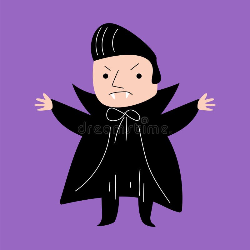 Set of Cute Dracula Vampire . Halloween Cartoon Characters . Doodle ...