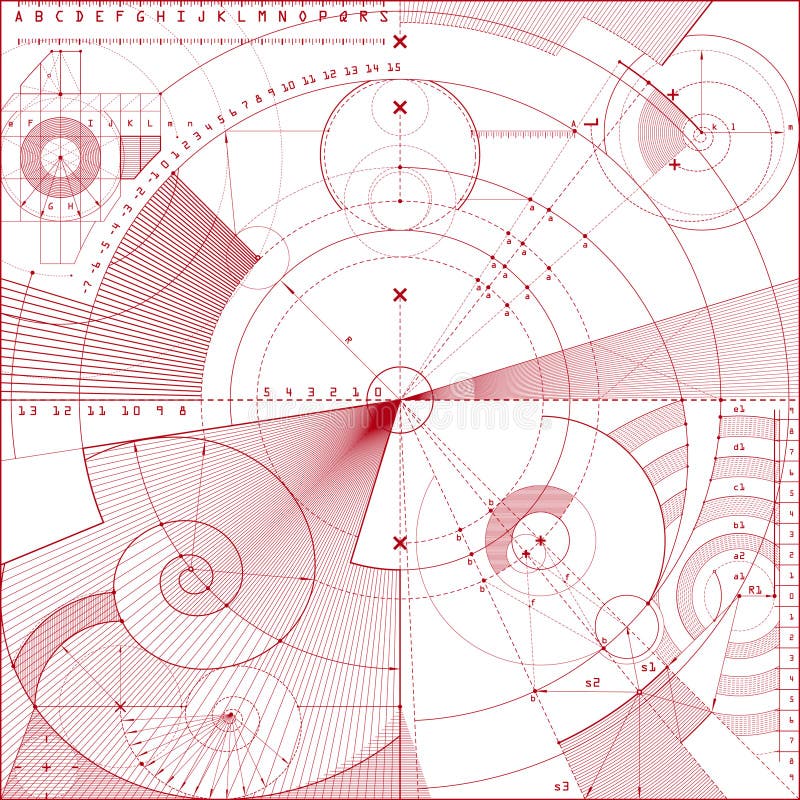 Vector illustration of technical draft background