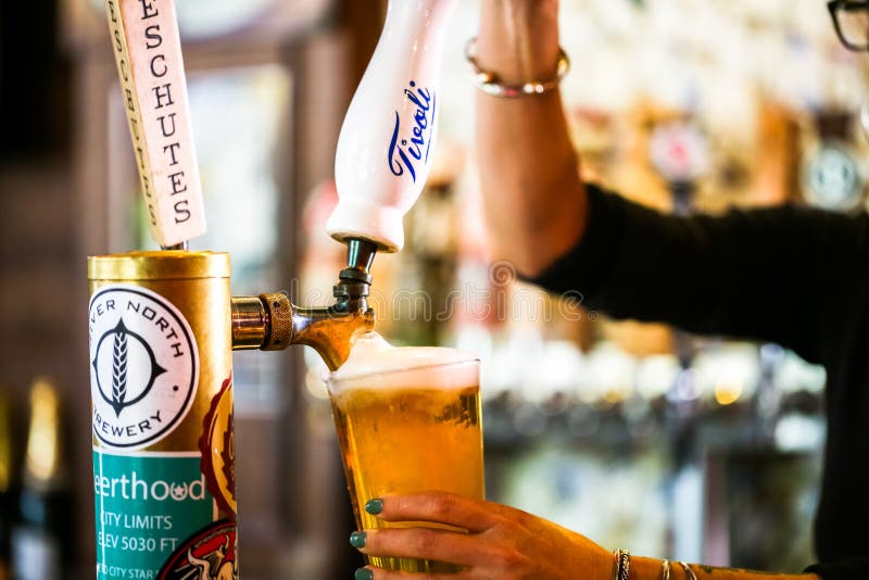 Draft beer stock image. Image of beer, restaurant, draft 55086019