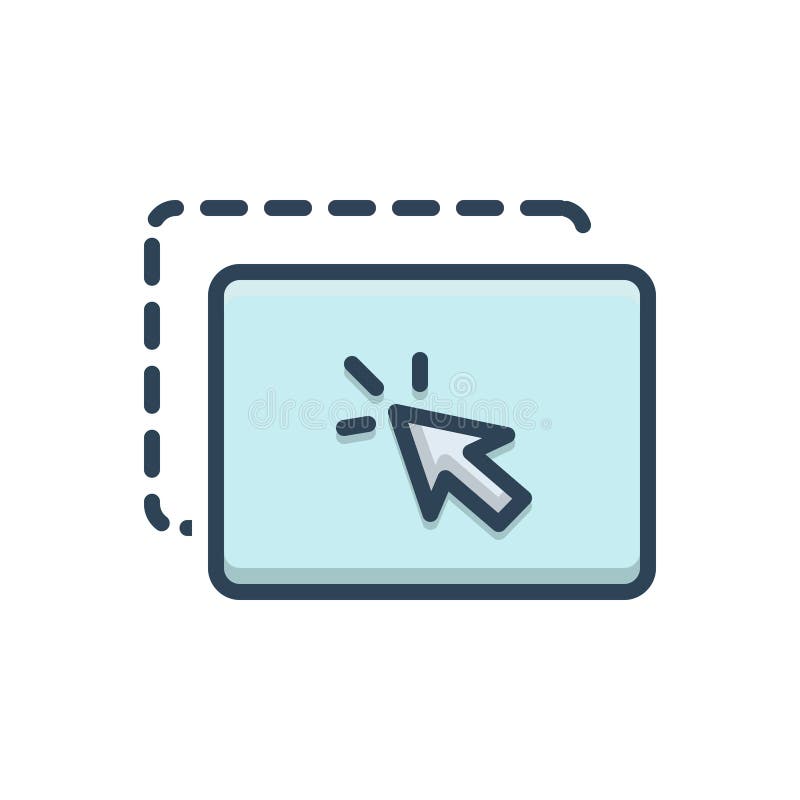 Color illustration icon for Drag, drop and gesture royalty free illustration