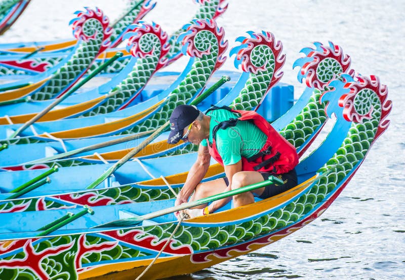 Dragon boats in Taipei Taiwan