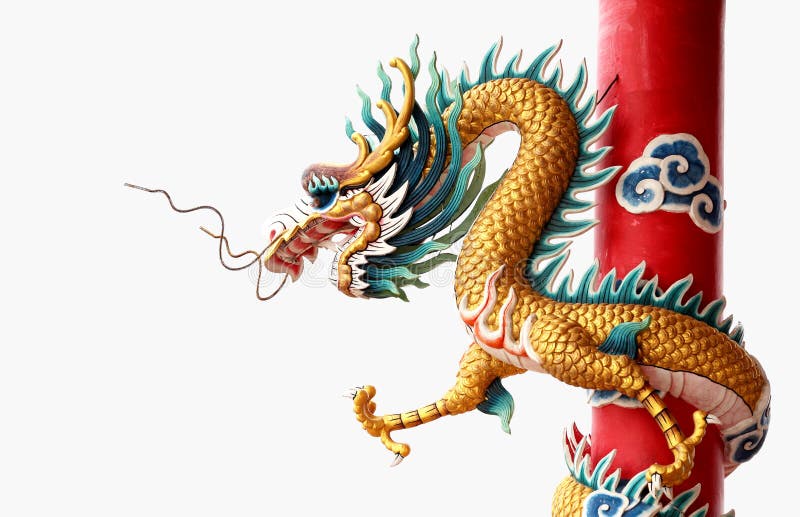 Dragon chinois d'or géant pendant l'année 2012 photos stock Dragon chinois d'or géant pendant l'année 2012 photos stock
