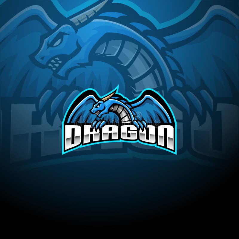 Dragon Esport Mascot Logo Design Stock Vector - Illustration of dragon,  background: 168283851