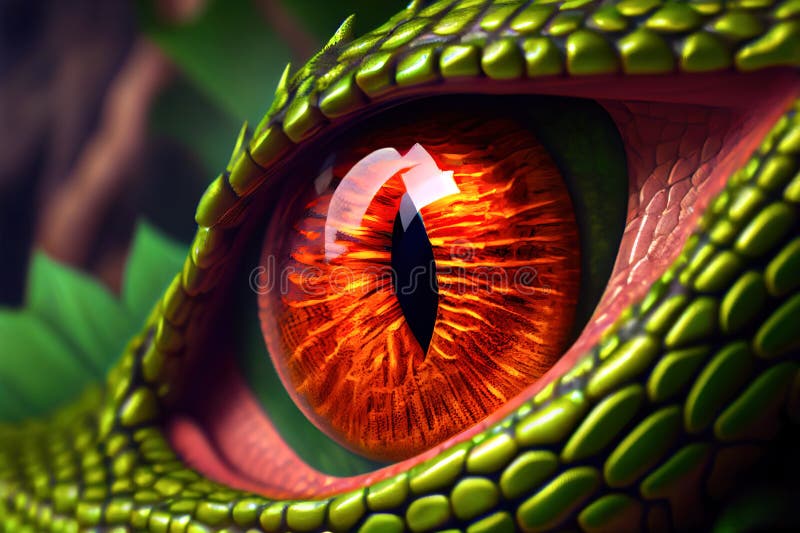 Dragon Eye Close Up. 3d Illustration Stock Illustration Illustration
