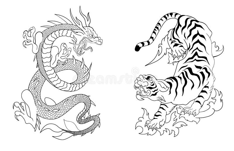 What does the dragon vs tiger tattoo mean  Quora