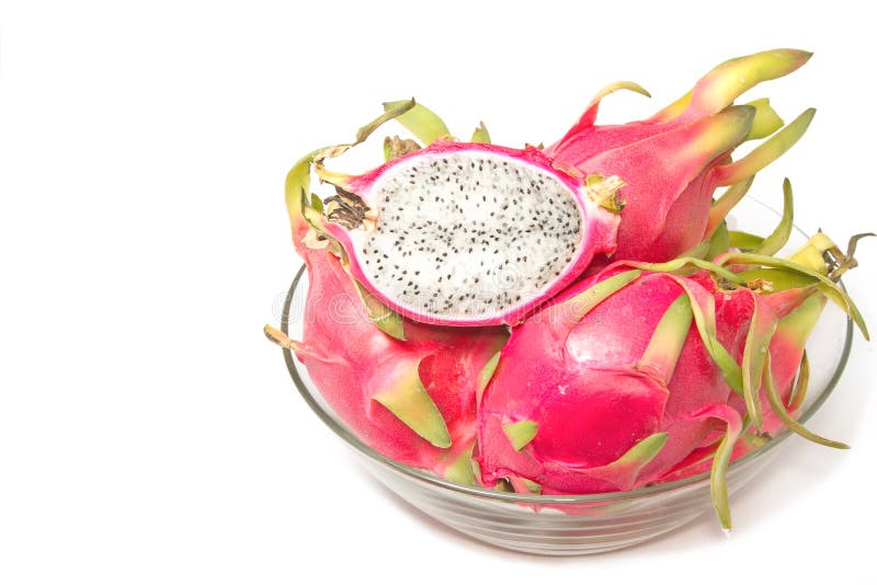 Dragon fruit in glass bowl royalty free stock photo Dragon fruit in glass bowl royalty free stock photo