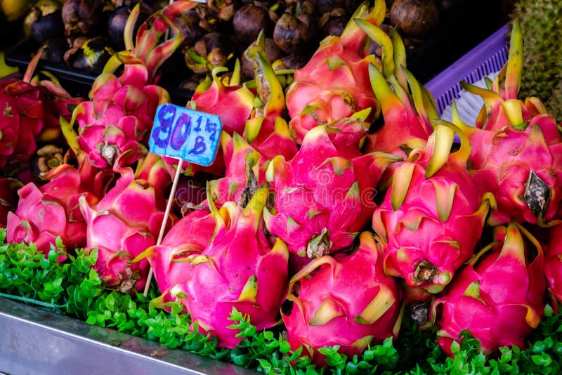 Dragon Fruit in Grocery Shop of Phuket, Thailand Stock Image Image of