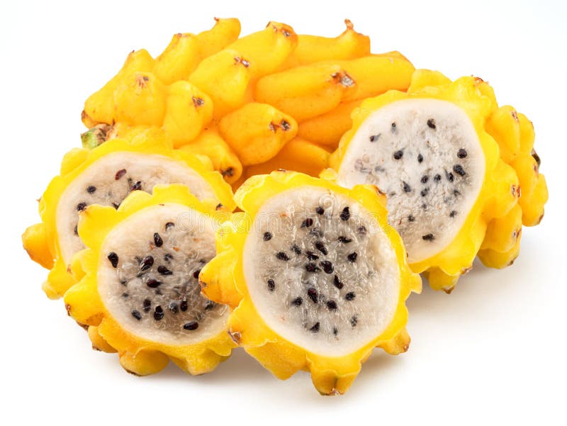 Dragon Fruit and Dragon Fruit Slices Isolated on White Background Stock Photo Image of