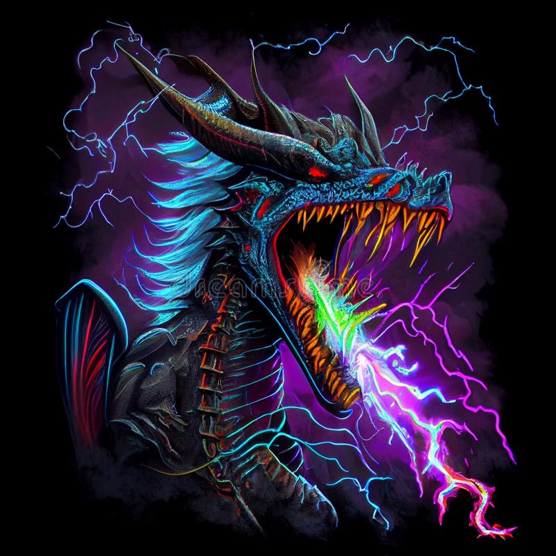 Lightning Dragon Cool Blue Purple Dragon HD wallpaper  Pxfuel