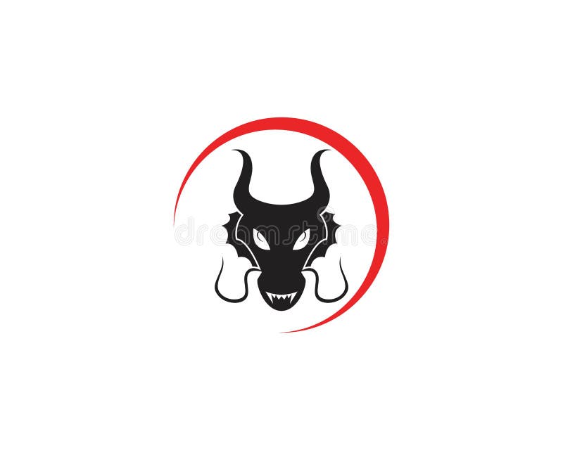 Dragon Head Logo Icon Vector Stock Illustration - Illustration of ...