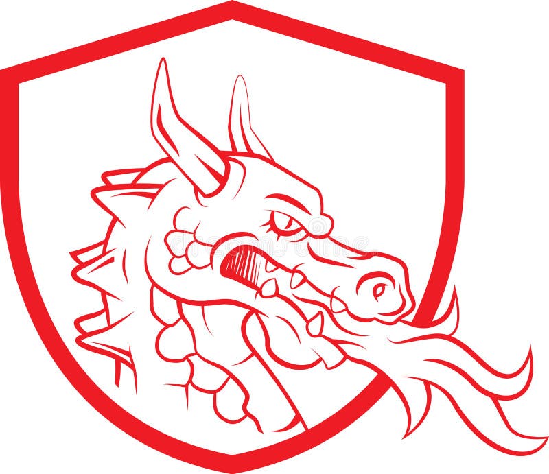 Dragon Head stock vector. Illustration of dragon, traditional - 47882262