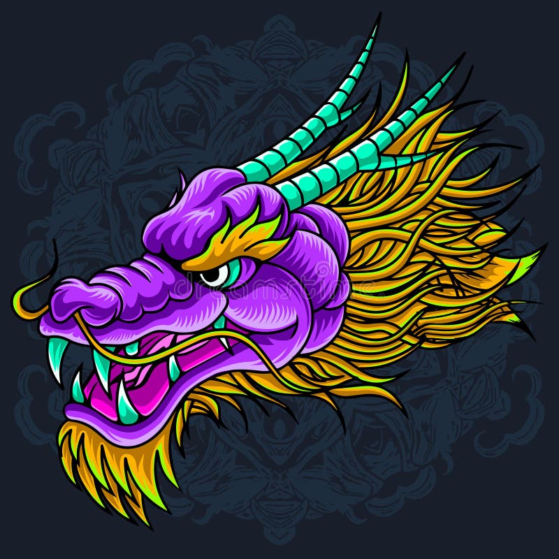 Vector Silhouette Dragon Open Mouth Stock Illustrations – 71 Vector