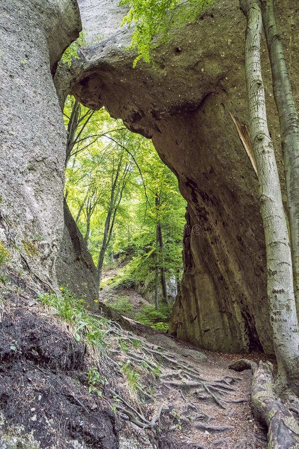 Dragon Hole, Sulov rocks, Slovakia, hiking theme