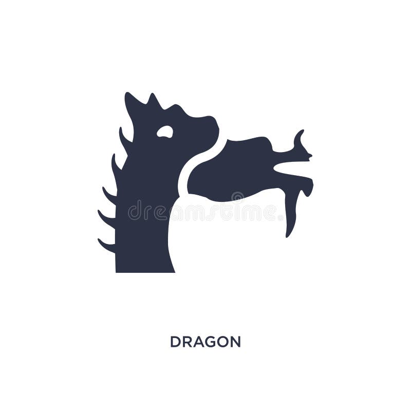 dragon icon on white background. Simple element illustration from asian concept royalty free illustration dragon icon on white background. Simple element illustration from asian concept royalty free illustration