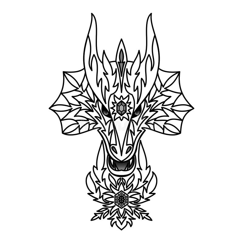 Dragon Logotype stock vector. Illustration of magic, isolated - 62125471