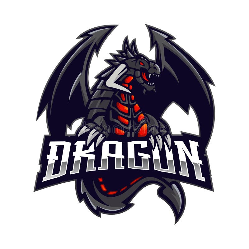 Dragon gaming logo stock vector. Illustration of fantasy - 204097036