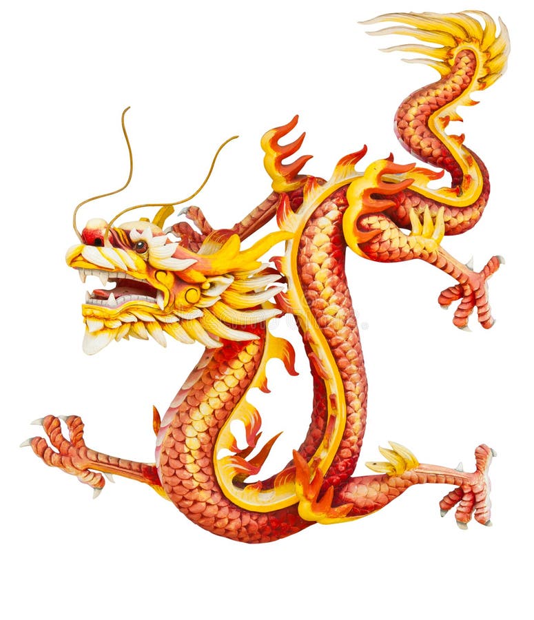 Dragon Rouge D'isolement Sur Le Blanc Photo stock - Image du porcelaine, ornement: 21437708