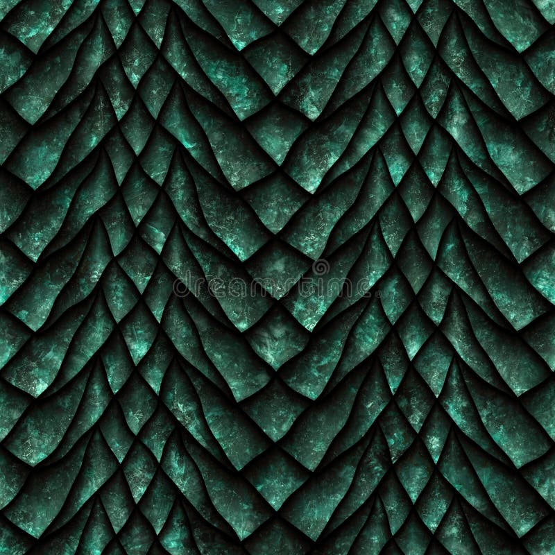 Seamless texture of dragon scales, reptile skin, 3d illustration Stock  Illustration