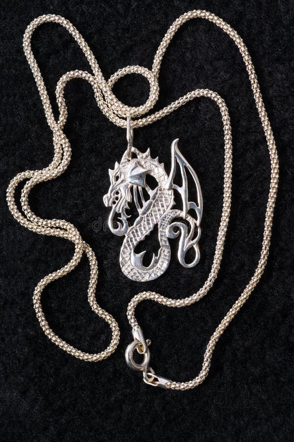 Dragon - a silver necklace.