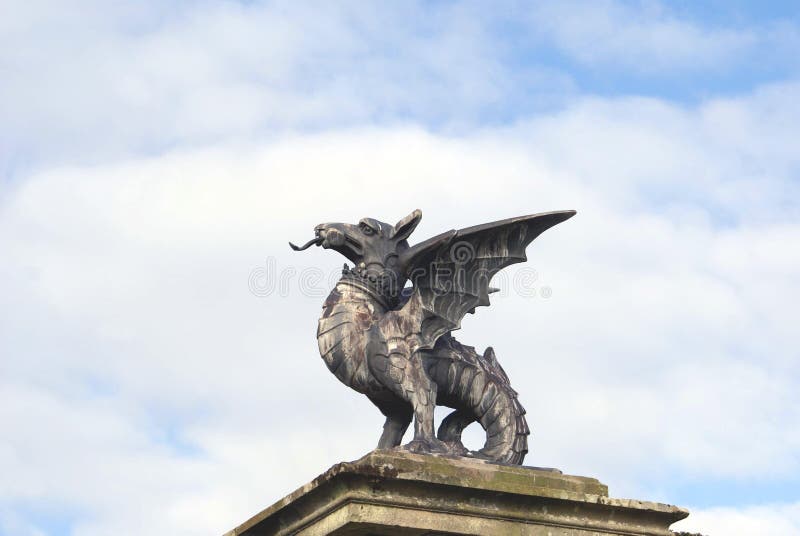 Dragon Statue at Croft Castle in Yarpole, Leominster, Herefordshire