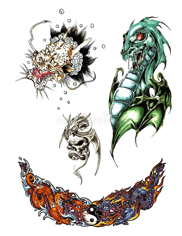 Dragon Flash Tattoos