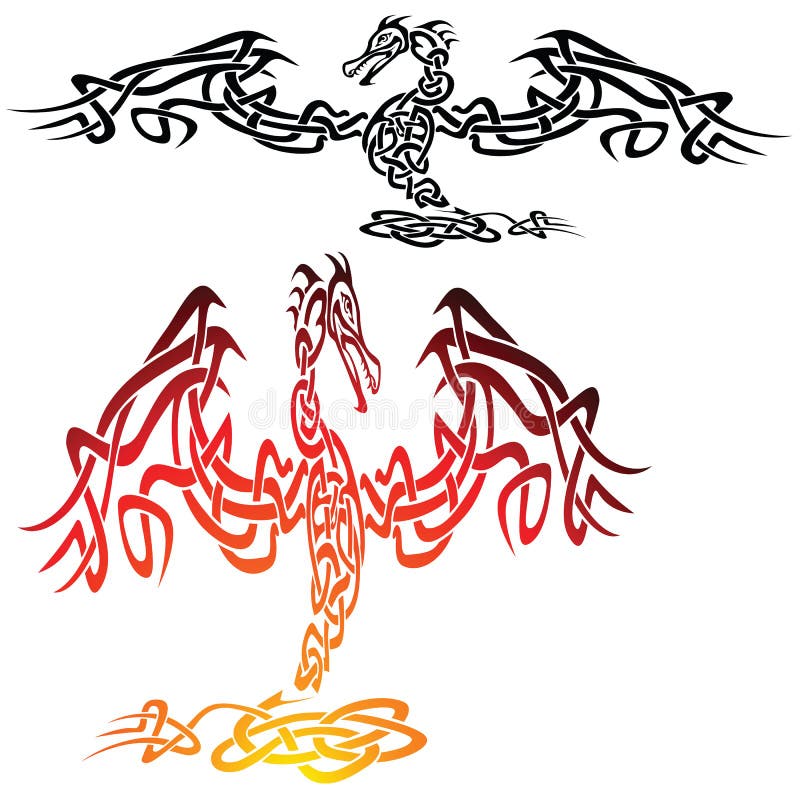 COOL CELTIC DRAGON TATTOO DESIGN   Tribal dragon tattoos Dragon tattoo  designs Celtic dragon tattoos