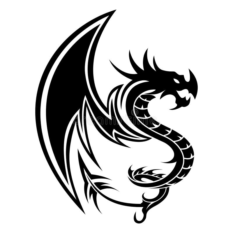 Dragon Silhouette Stock Illustrations – 24,125 Dragon Silhouette Stock ...