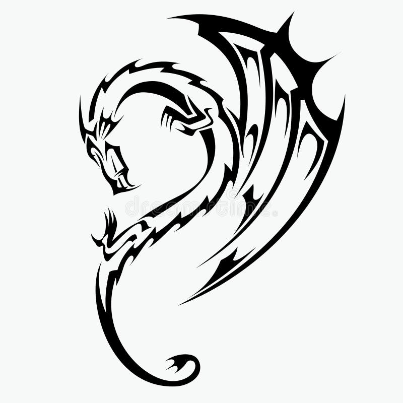 Dragon Vector Illustration for Tattoo Design Stock Vector ...