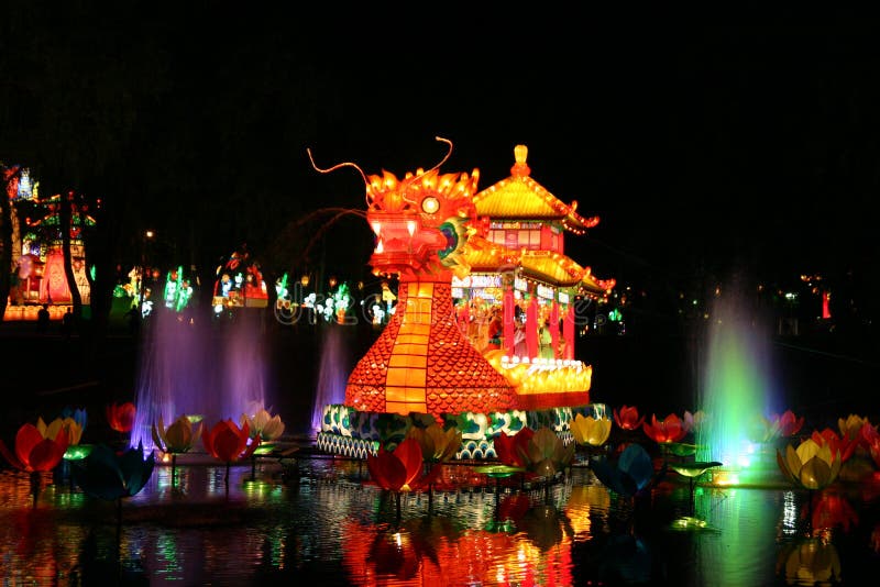 Dragons with fountain