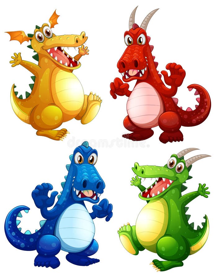 Dragons vector illustration Dragons vector illustration