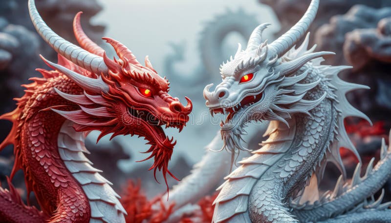 Dragons Yin and Yang, Warriors of Opposites. Two Fantastic Chinese ...