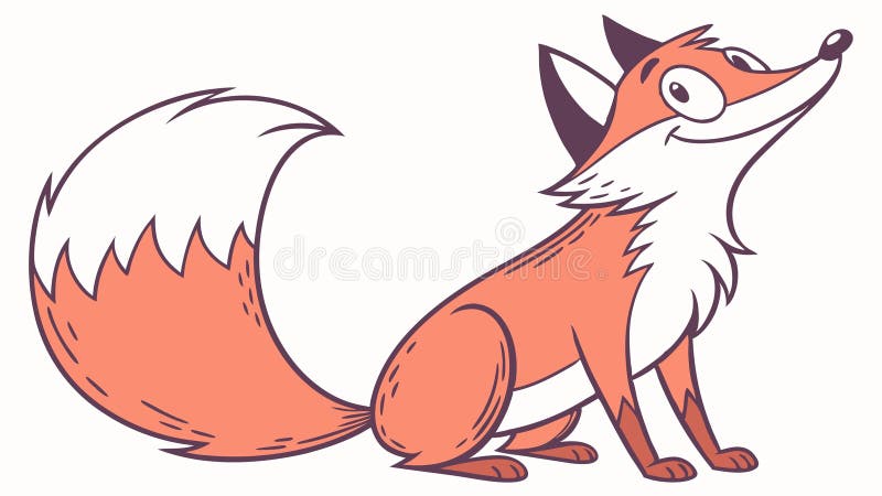 Draguta Red Fox Sitting Forest Animal Vector de ilustrare vector de design Generative AI vector illustration