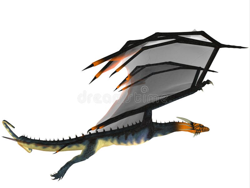 Dragão Vespa Azul ilustração royalty free