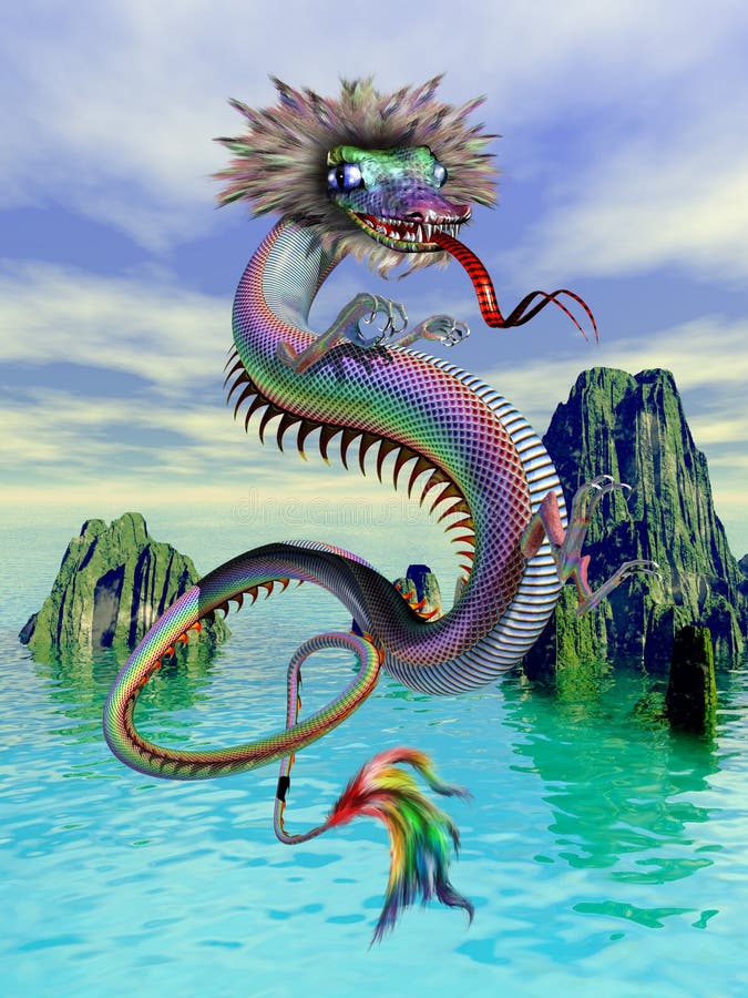 Dragão chinês ilustração stock Dragão chinês ilustração stock