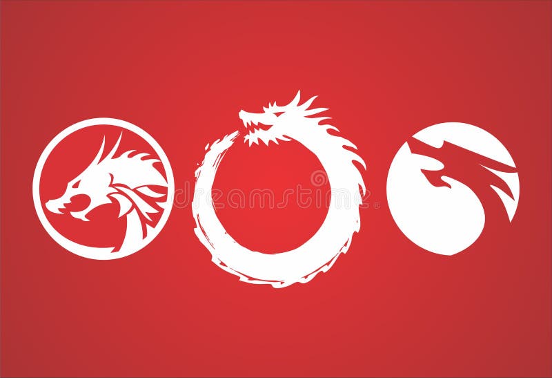 Dragão vermelho ilustração royalty free Dragão vermelho ilustração royalty free