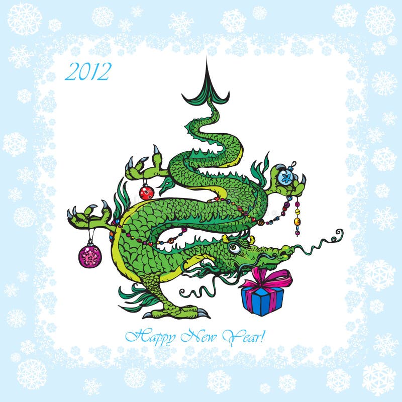 Dragón divertido del símbolo 2012 libre illustration Dragón divertido del símbolo 2012 libre illustration