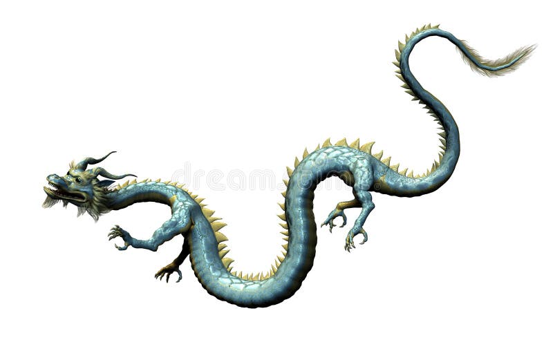 Dragón oriental con el camino de recortes stock de ilustración Dragón oriental con el camino de recortes stock de ilustración
