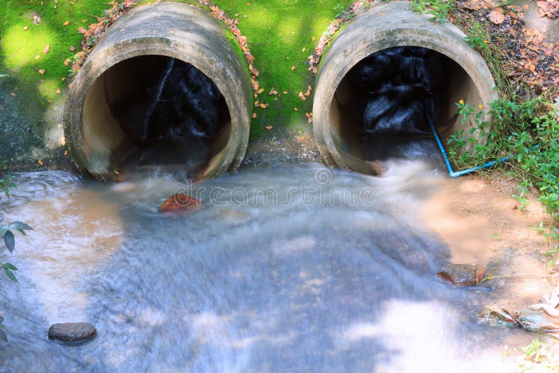 Drain pipes stock photo. Image of river, reserve, drainage - 5028650