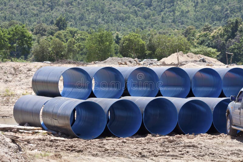 Drain steel pipes stock image. Image of closeup, shiny 20415741