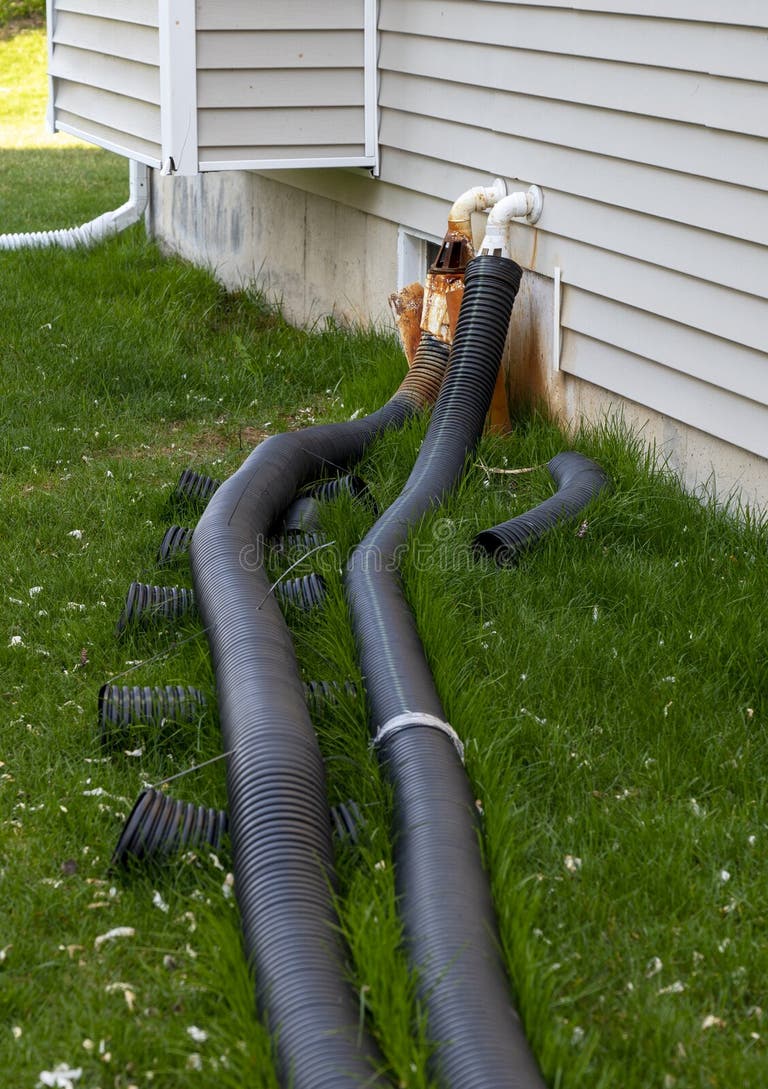 423 Black Corrugated Drainage Pipes Stock Photos Free & RoyaltyFree