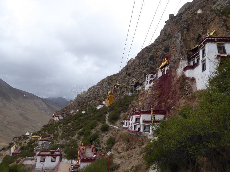 Drak yerpa hermitage cave monastery Tibet